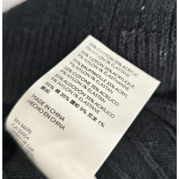 Anthropologie Top Womens 2X Black Tank Crop Sweater Ribbed Daily Practice - Picture 8 of 9